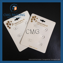 Beige Plastic Golden Hot Stamping Earring Card (CMG-104)